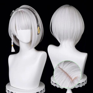 绝区零 安比·德玛拉cos假发绞兔屋银白色短发cosplay厂家