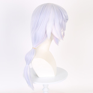 原神 枫丹希格雯 淡蓝色渐变 仿真头皮 一体双辫 cos假发