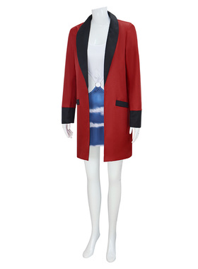 漂亮女人Vivian薇薇安红色性感漏腰cosplay服装万圣舞台表演服饰