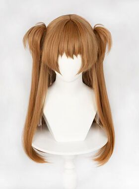 eva新世纪福音战士 明日香cos假发橙色双马尾虎口夹动漫假发