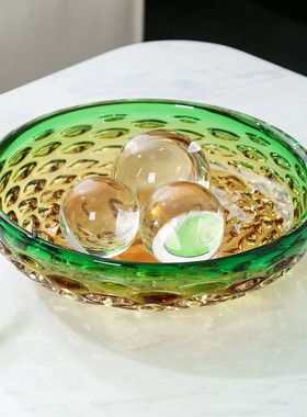 高档水果盘手工玻璃摆件