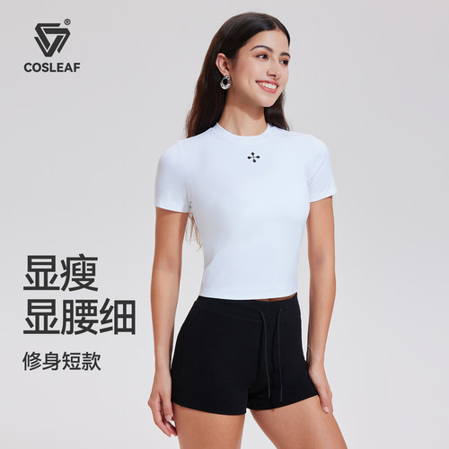 科里芙运动短袖女夏季新款跑步训练透气健身上衣高级感瑜伽服T恤