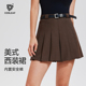 半身裙女夏新款 COSLEAF 科里芙西装 休闲高腰百褶裙假两件垂感短裙