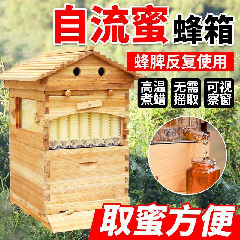 蜜蜂箱自流蜜全套养蜂箱双层带巢框自动取蜜器意蜂养蜂工具蜂大哥