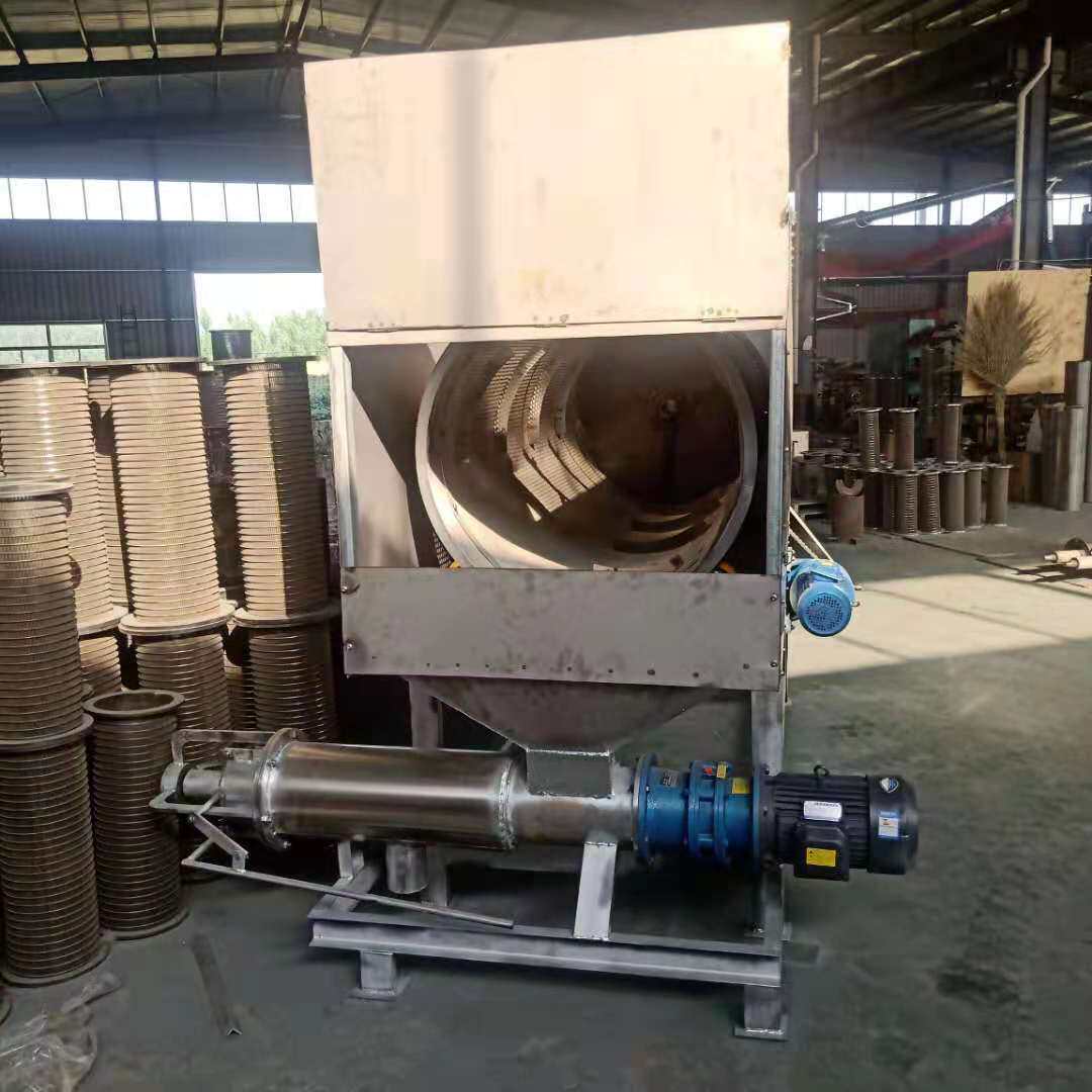 滚筒微滤式鸡粪猪粪水冲粪便处理机 猪粪干湿分离机 静宁县