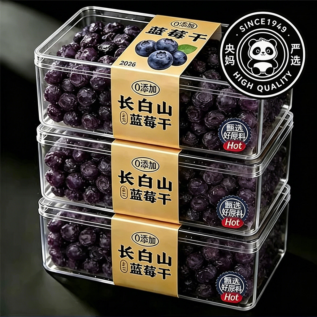 【央妈严选】正宗蓝莓干果大兴安岭大颗粒有机纯蓝莓干官方旗舰店
