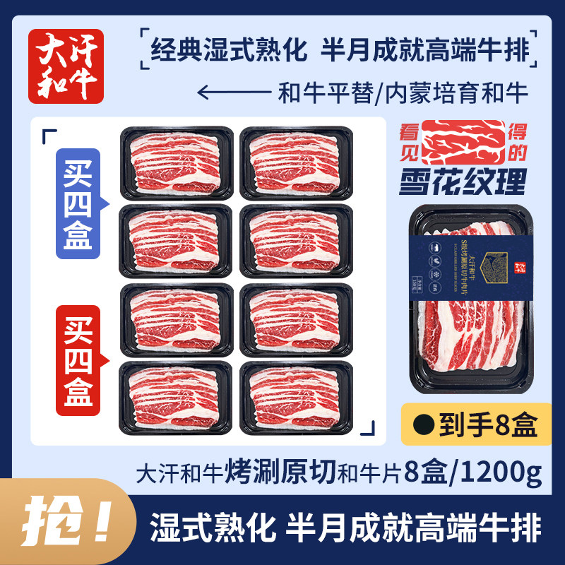 【M6和牛烤肉】原切雪花牛肉寿喜烧牛肉片火锅烤肉水煮牛肉