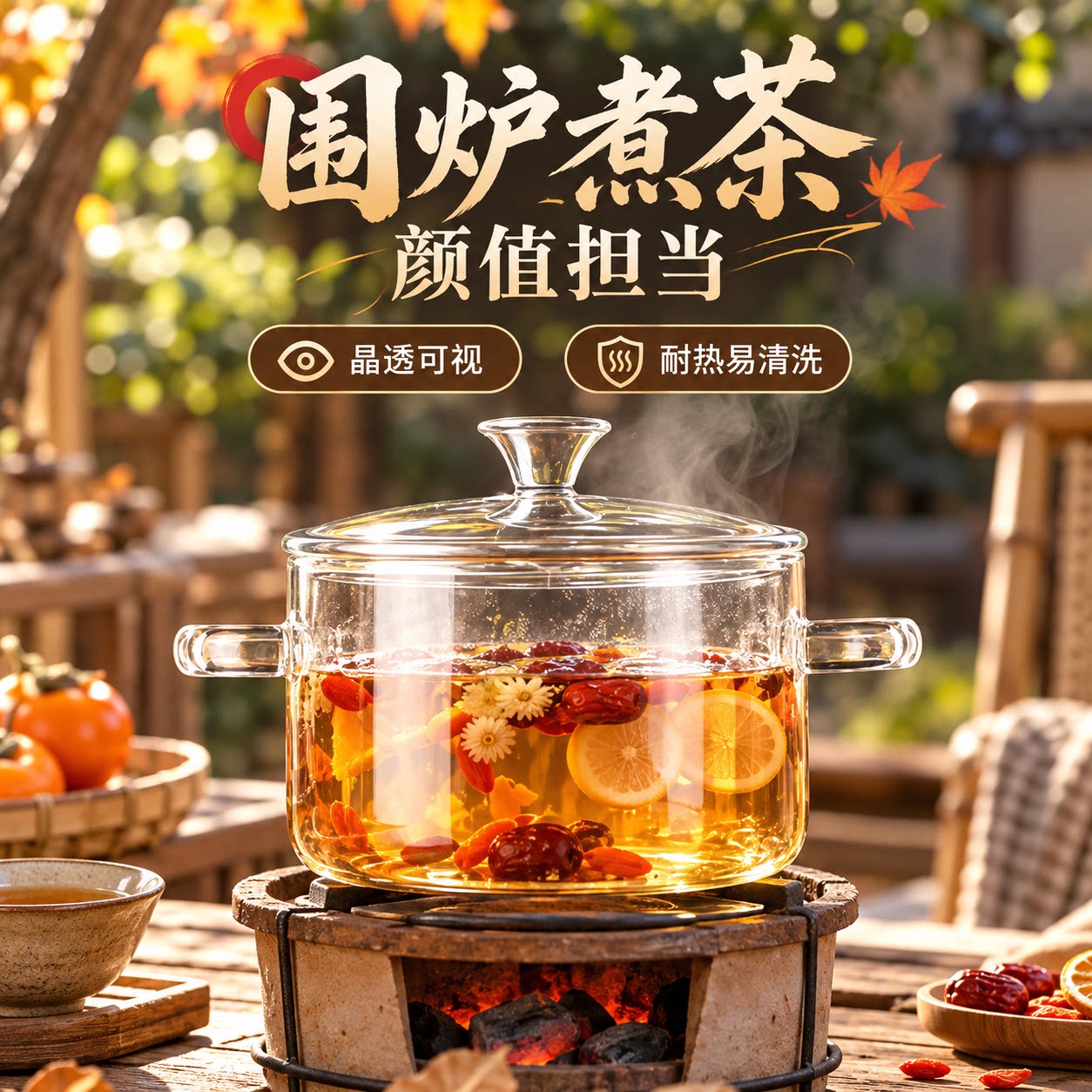 高硼硅玻璃锅可明火耐高温可燃气
