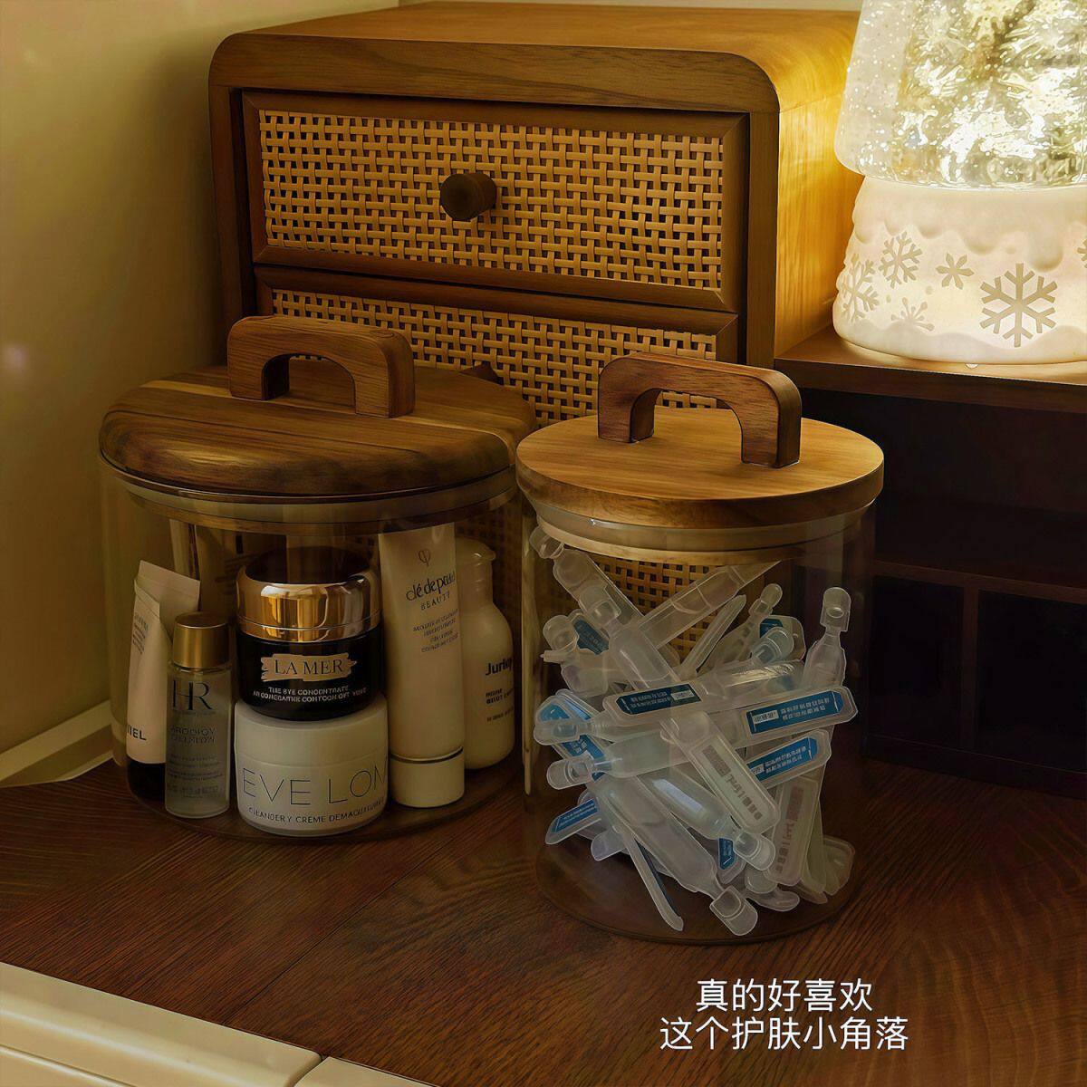 玻璃透明可视化妆品小样收纳罐