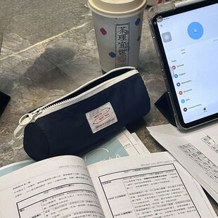 简约小众三明治高中拉链爆款笔袋简约文具耐脏大容量学生笔盒男女