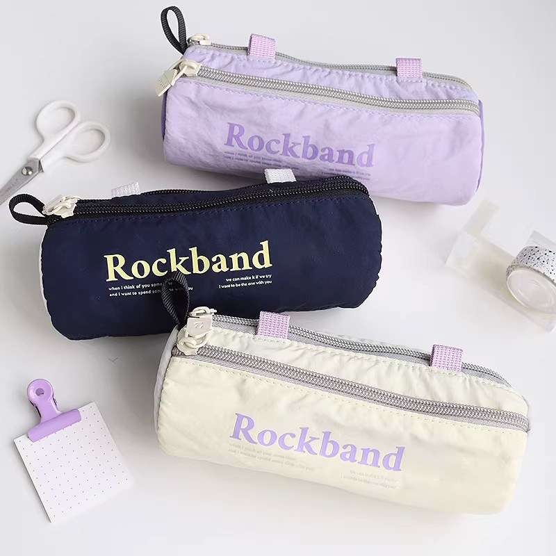 简约原创蛋卷多层笔袋美式防水文具盒便携小众可爱设计感文具袋女