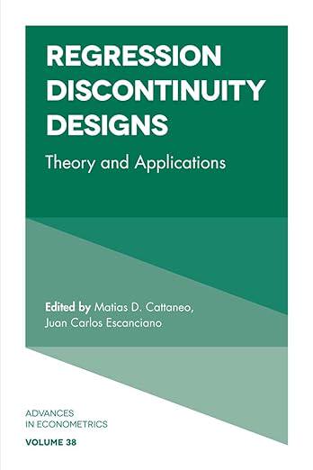现货 英文原版 Regression Discontinuity Designs:Theory and Applications (Advances in... 9781787143906