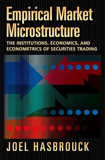 【3-6周达】英文原版 Empirical Market Microstructure:The Institutions, Economics, and Econometrics of S... 9780195301649