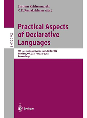 现货 Practical Aspects of Declarative Languages: 4th International Symposium, Padl 20 9783540430926