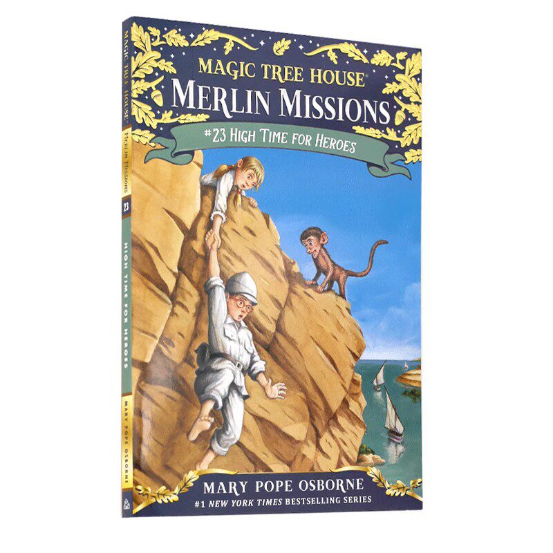 神奇树屋 梅林的任务 英文原版童书 Magic Tree House Merlin Mission 23: High Time for Heroes 玛丽波奥斯本 课外英语阅读 平装图片
