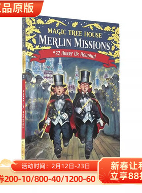 神奇树屋 梅林的任务 英文原版童书 Magic Tree House Merlin Missions 22: Hurry Up, Houdini!玛丽波奥斯本 青少年英语读物 平装