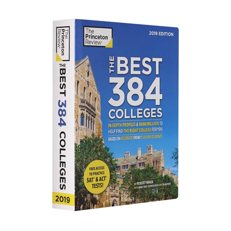 The Best 384 Colleges, 2019 Edition 英文原版 美国384所大学名录 美国高考择校资料 出国留学大学指南 进口海外考试参考书