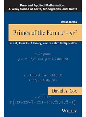 【3-6周达】x2y2形式的素数：费马、类场理论和复数乘法Primes of the Form x2y2:Fermat, Class Field Theory, and 9781118390184