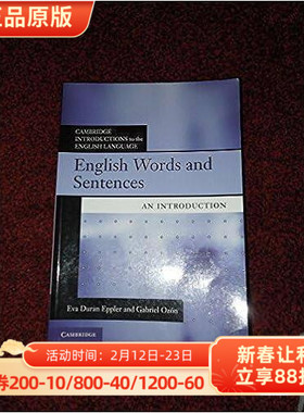 现货 英文原版 英语词汇和句子导论（剑桥英语语言导论）English Words and Sentences:An Introduction (Camb 9780521171878