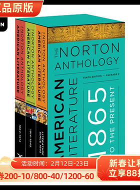 现货 诺顿美国文选 第十版 CDE3册合集 Package 2 The Norton Anthology of American Literature 10th Edition 9780393892284