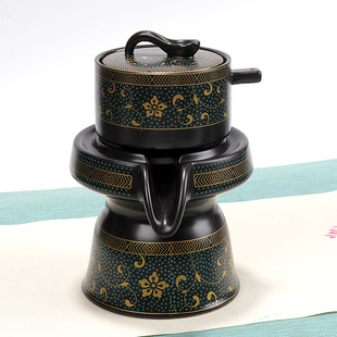 万秦石磨防烫懒人茶具茶壶自动过滤陶瓷功夫冲茶器茶海茶杯盖配件