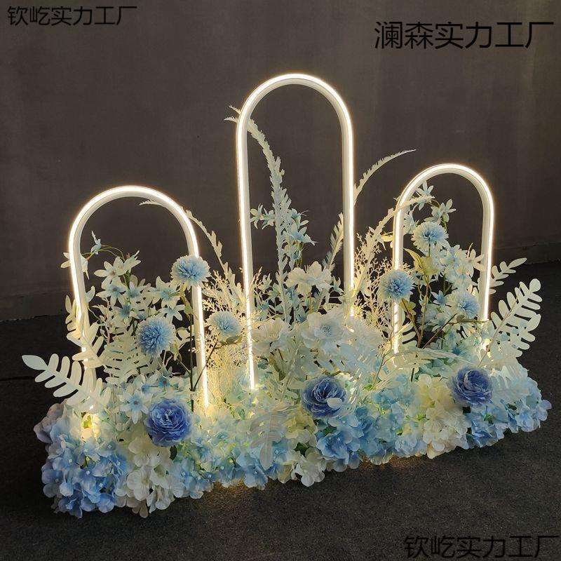 新款婚庆路引爱的N次方路引绢花路引铁艺led灯带发光路引引路灯