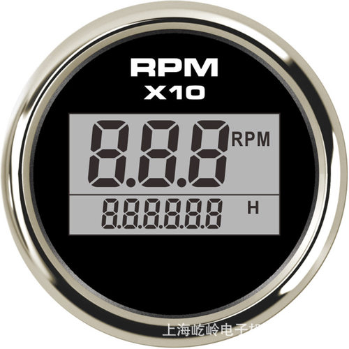 52mm改装转速表车用船用装发动机9900RPM带计时带夜灯
