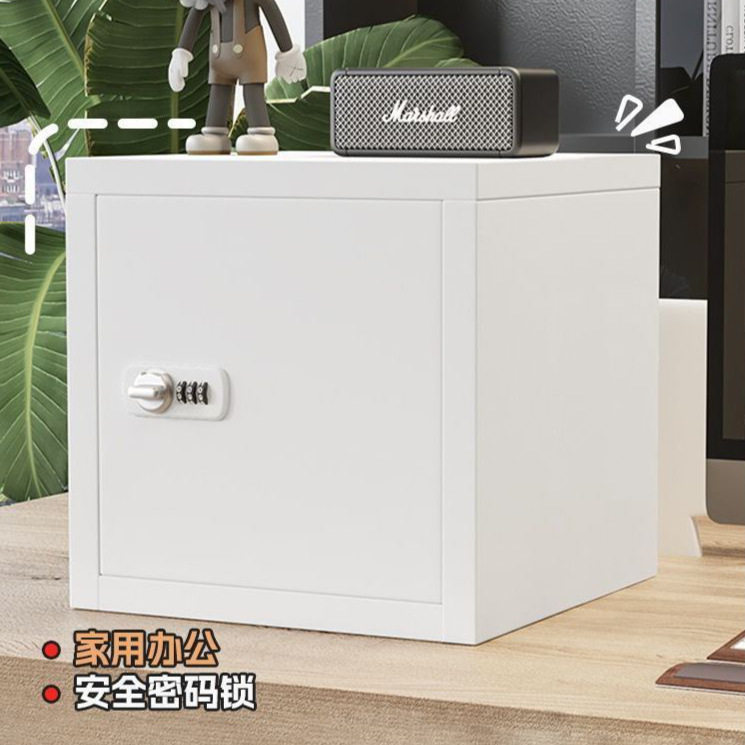 新款ins小型铁皮储物柜带密码办公家用桌面收纳资料柜宿舍利克胡