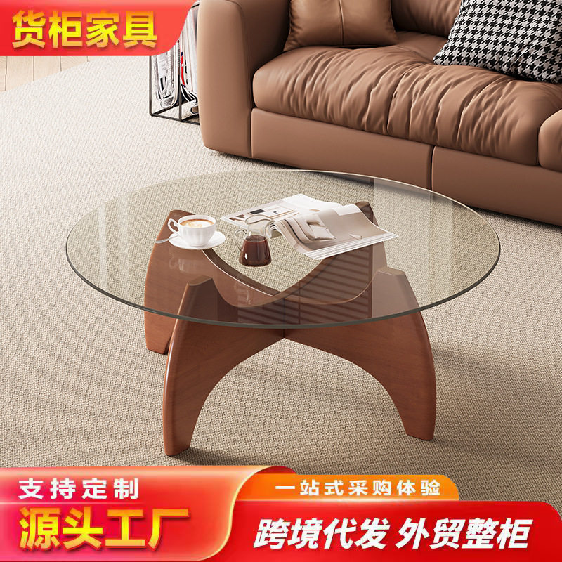 Glasscoffeetable阳台小茶桌玻璃茶几沙发边几玻璃咖啡桌外贸