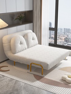 小户型单人客厅阳台多功能2024新款1米2书房小沙批沙发床折叠两用