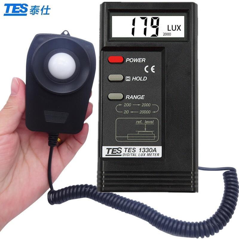 台湾泰仕照度计TES-1330A/1332A/1334A数字教室亮度计照明测光仪