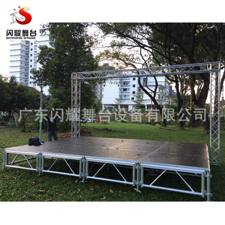 舞台桁架铝合金舞台板婚庆拼装舞台玻璃T台铝合金合唱台