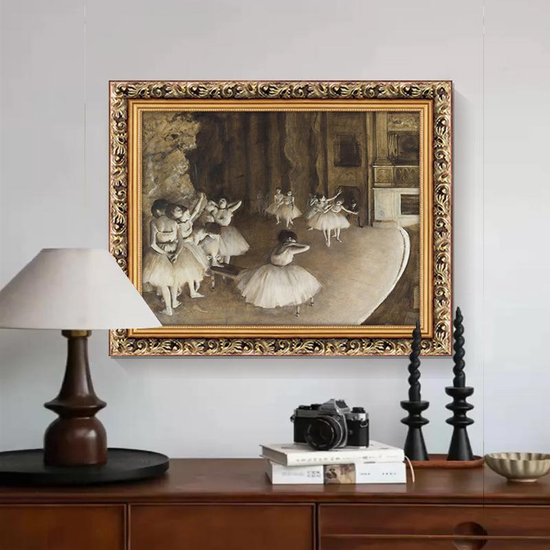 德加美式芭蕾舞玄关装饰画舞蹈艺术教室挂画琴房舞蹈教室人物油画