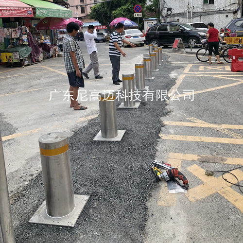 中小学门口防冲撞大门液压升降路桩电动一体式埋地起落桩自动护柱
