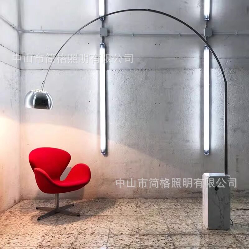Arco大理石钓鱼灯落地灯设计师意大利客厅样板间抛物线创意落地灯