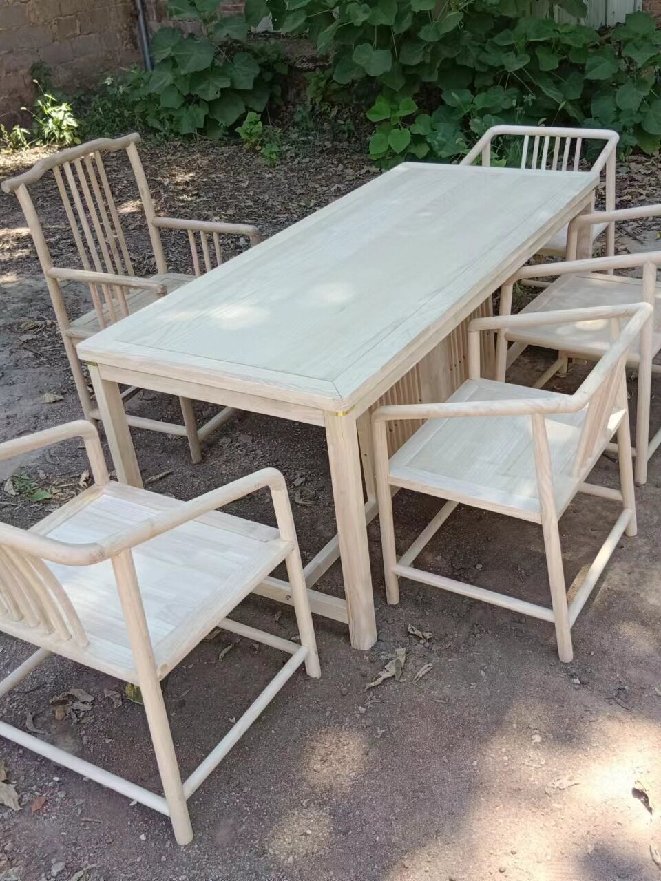白坯茶桌椅子组合一体简约中式仿古实木茶桌茶具套装桌子泡茶台