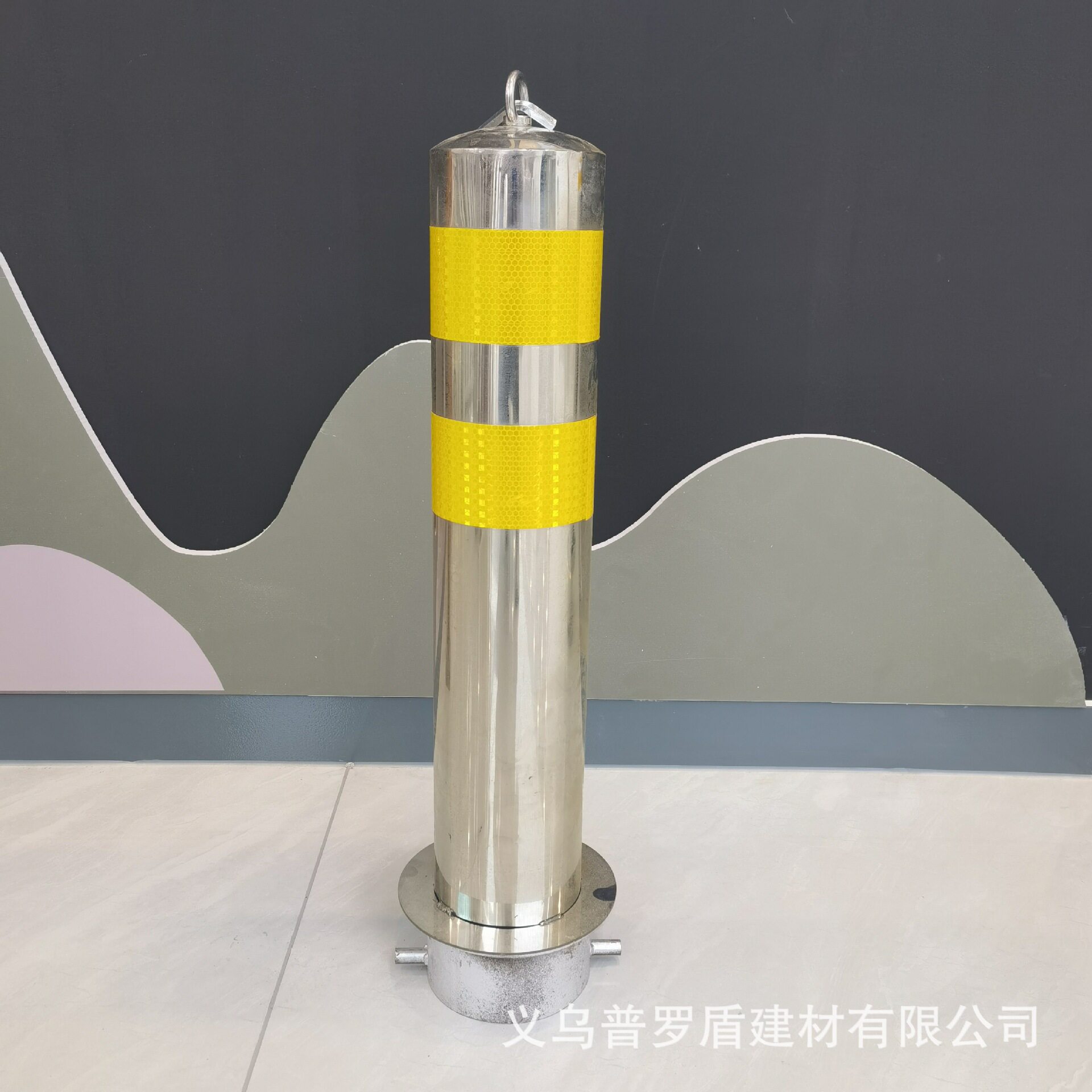 加厚不锈钢凹槽款警示柱停车场防撞柱道路止车柱防撞路桩分隔路锥