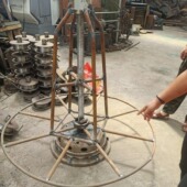 厂家供应钢筋放线盘 收线架 小型旋转式 立式 盘筋放料盘