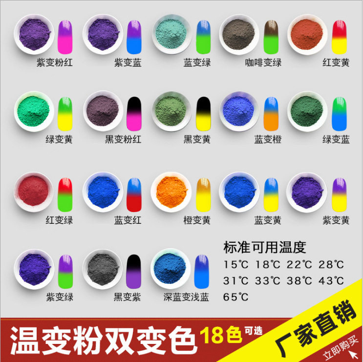 温变粉 感温变色颜料 31度感温变色粉 橡皮泥用感温变色粉