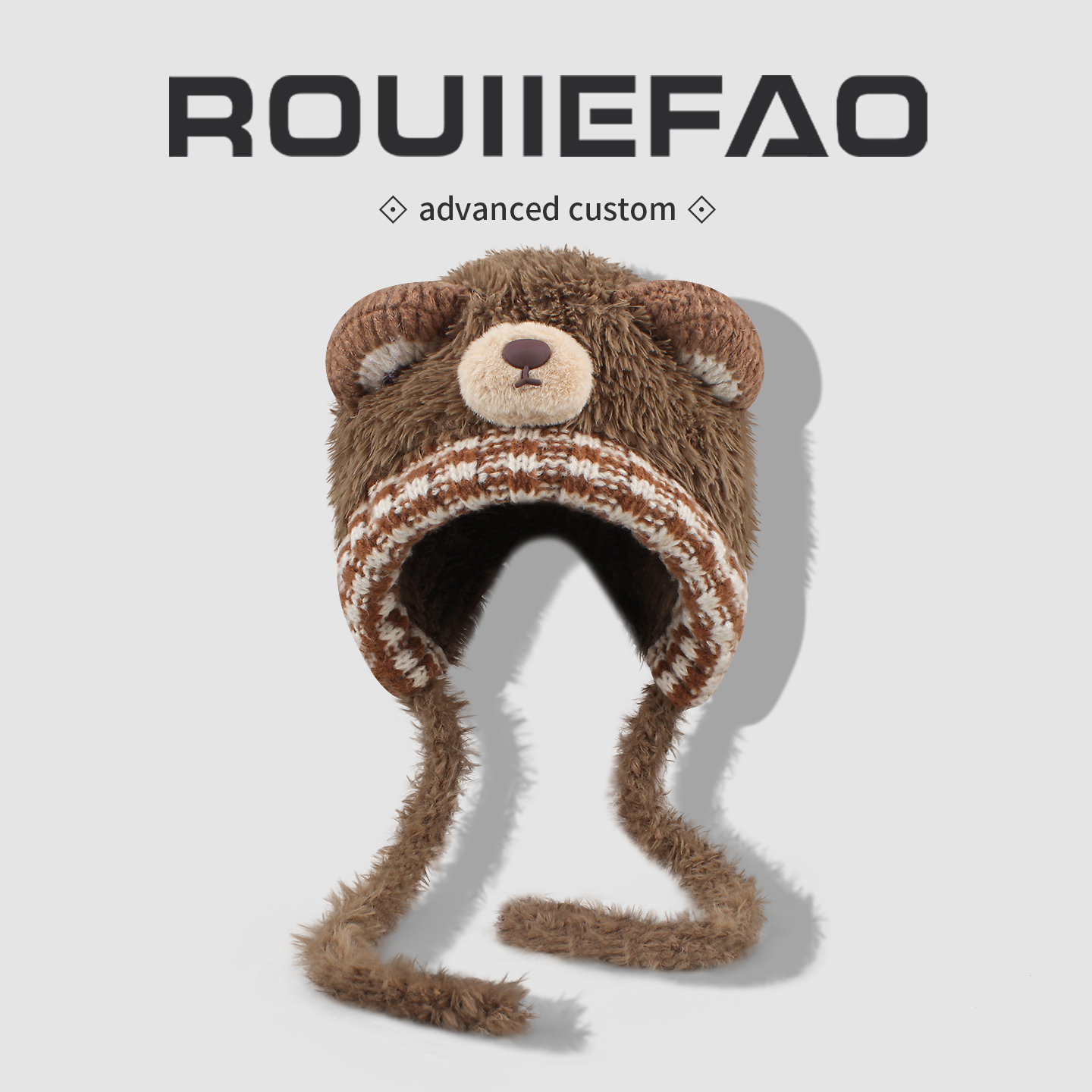 ROUIIEFAO护耳帽可爱小熊耳朵