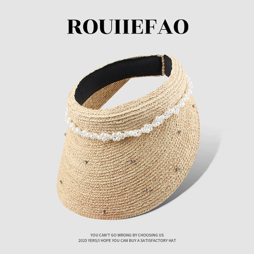 ROUIIEFAO草帽空顶设计大帽檐