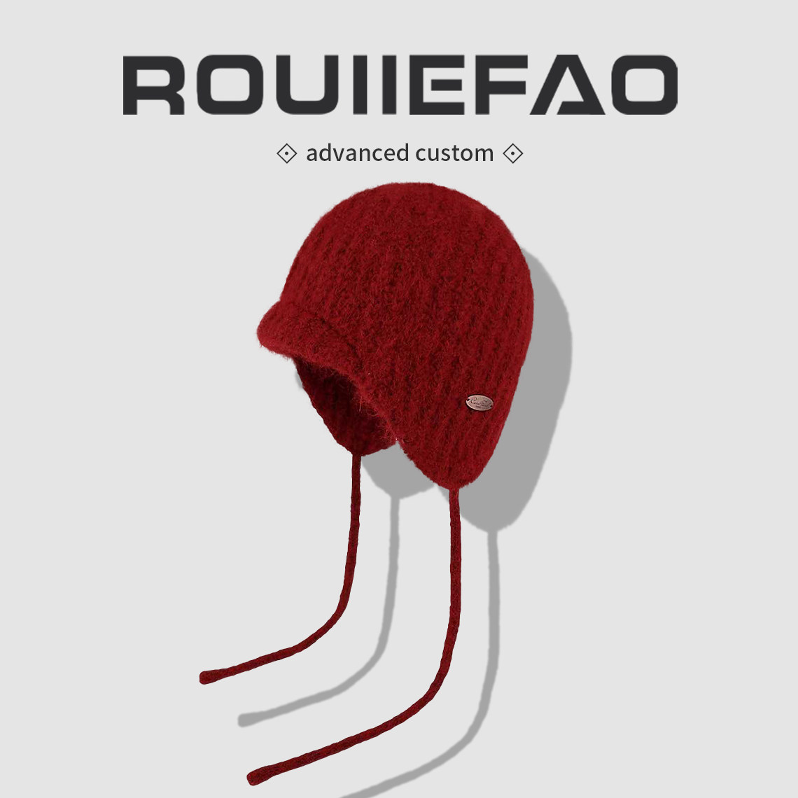 氛围感红色针织毛线帽子女秋冬百搭显脸小护耳帽保暖防寒包头帽潮,服饰配件/皮带/帽子/围巾,帽子,淘宝优惠券,粉丝福利购,淘宝优惠卷