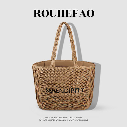 ROUIIEFAO单肩包大容量手工