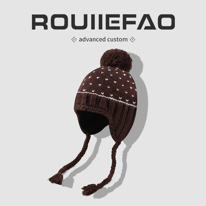 ROUIIEFAO护耳帽甜美爱心多色