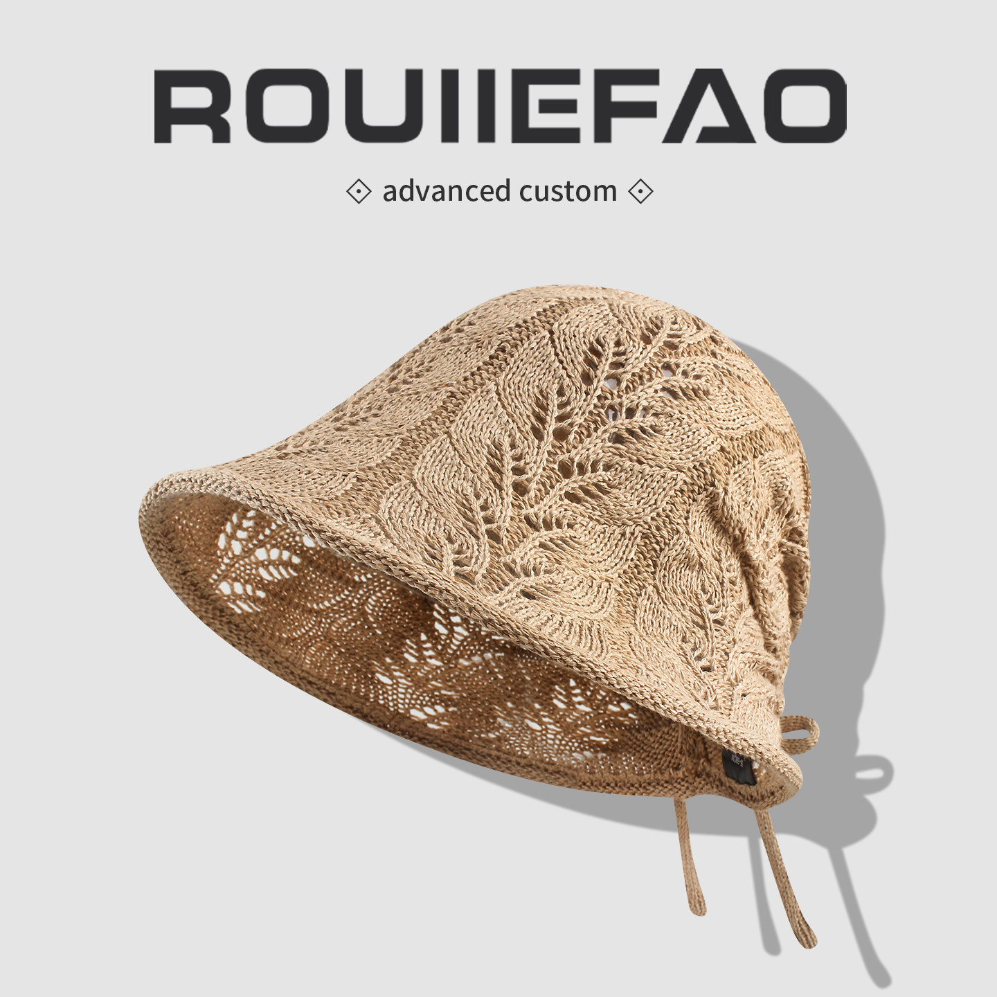 ROUIIEFAO渔夫帽镂空编织薄款图片