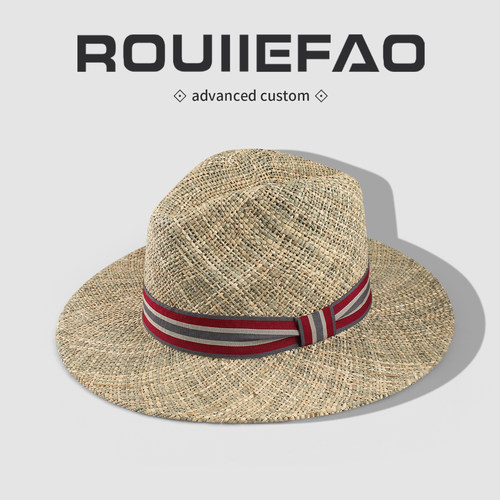 ROUIIEFAO草帽巴拿马老钱风