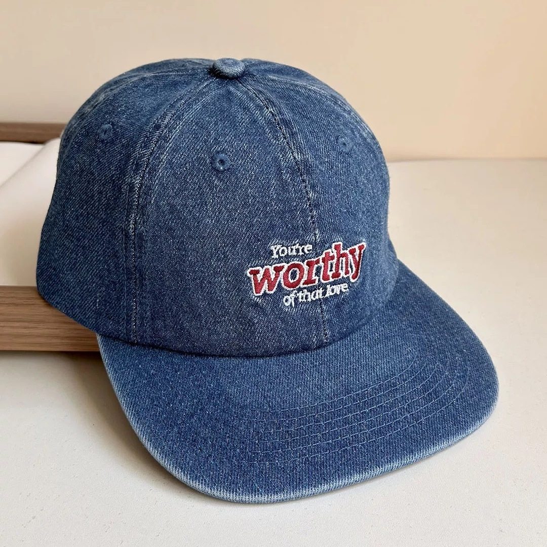 韩系复古水洗牛仔平檐棒球帽子女情侣百搭显脸小字母刺绣鸭舌帽男,服饰配件/皮带/帽子/围巾,帽子,淘宝优惠券,粉丝福利购,淘宝优惠卷