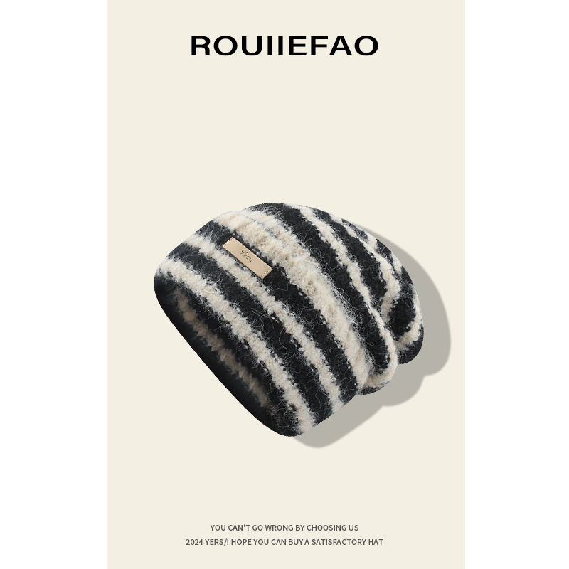 ROUIIEFAO毛线帽逛街休闲男女冬