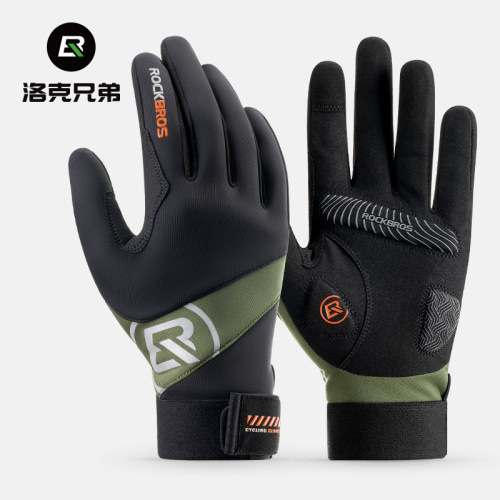 洛克兄弟骑行手套春秋防震