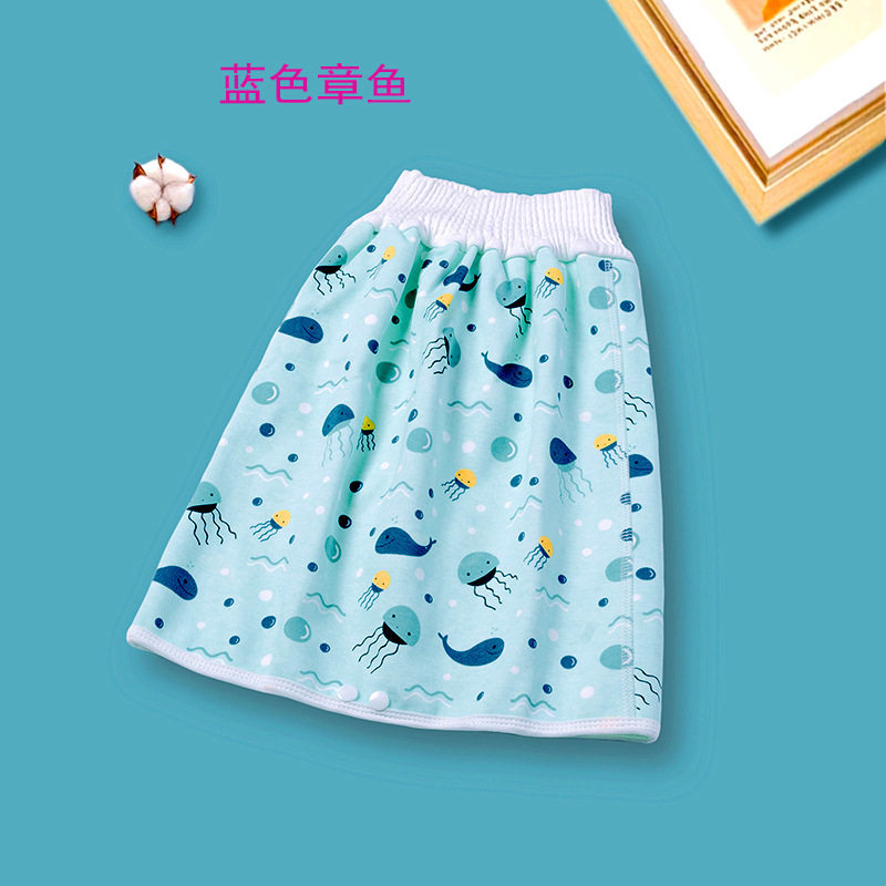 宝宝隔尿裙防水戒尿不湿训练婴儿布尿裤尿床可洗防漏尿布兜裤子